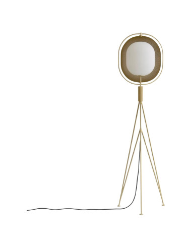 Brass floor lamp, contemporary work.