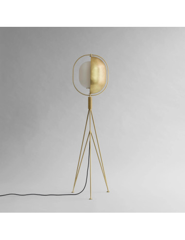 Lampada da terra in ottone, opera...