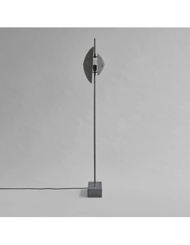 Oxidized and patinated metal floor...