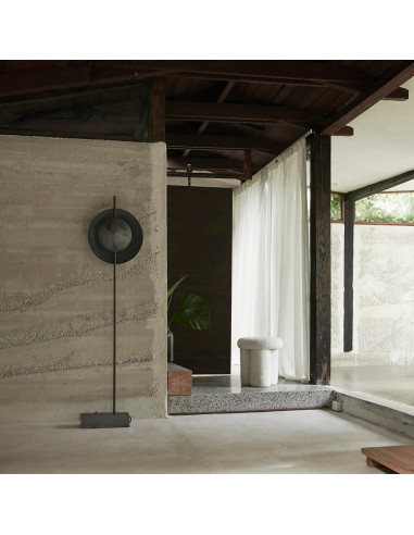 Oxidized and patinated metal floor...