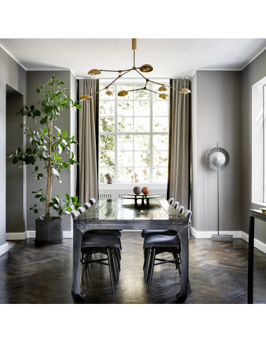 Oxidized and patinated metal floor...