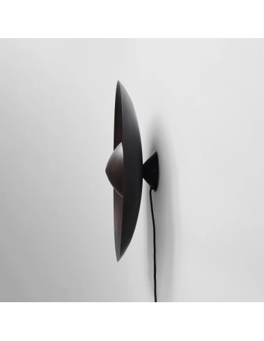 Wall light, in burnt black aluminium,...