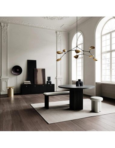 Wall light, in burnt black aluminium,...