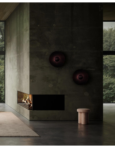 Wall light, in burnt black aluminium,...