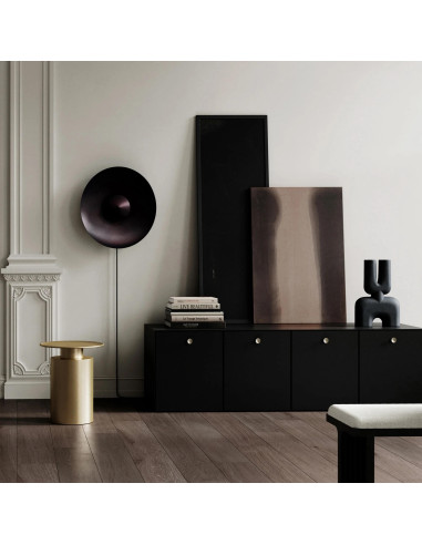 Wall light, in burnt black aluminium,...