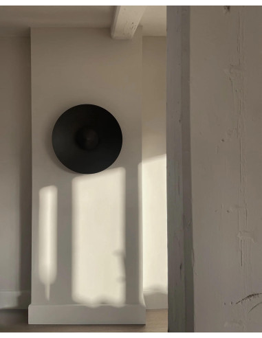 Wall light, in burnt black aluminium,...