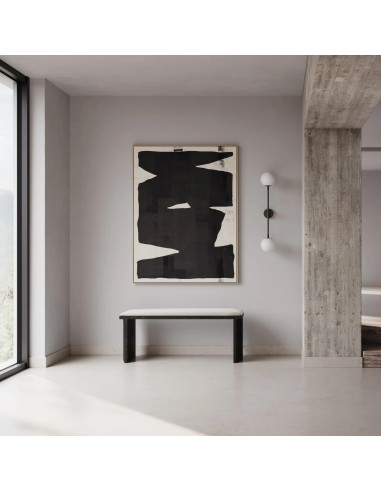 Grey wall light in metal and opal...