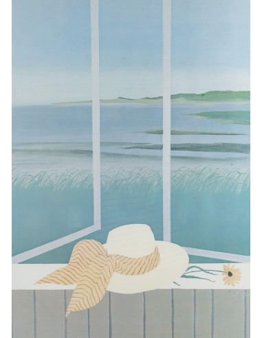 Lithograph framed under glass, 1990.
