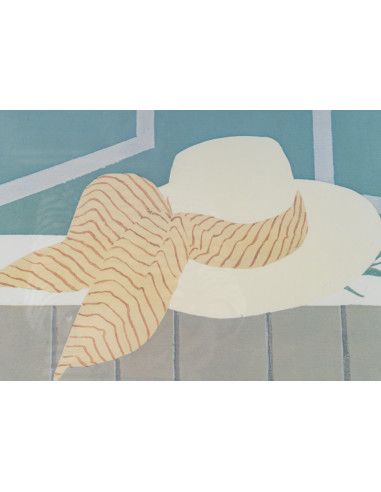 玻璃框装石版画，1990 年。