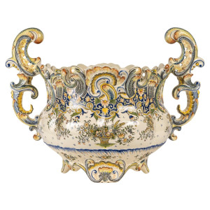 Desvres porcelain pot...