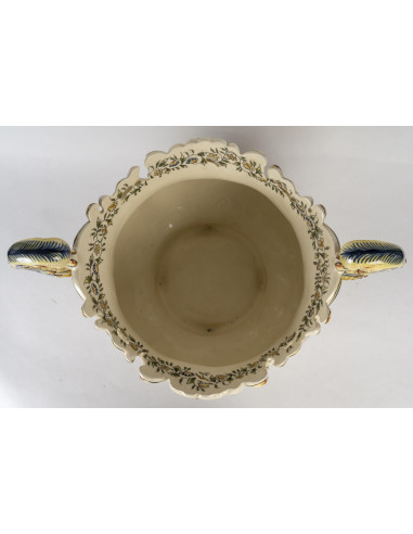 Desvres porcelain pot cover, 20th...