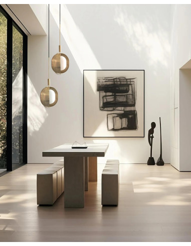 Eigentijdse hanglamp van verguld...