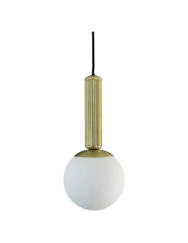 Gold-tone metal pendant lamp,...
