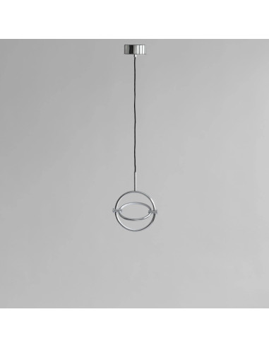 Hanglamp van verchroomd metaal en...