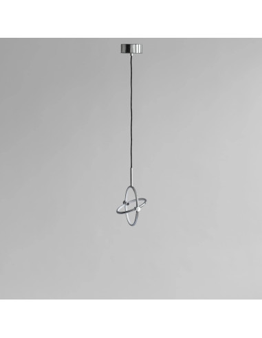 Hanglamp van verchroomd metaal en...