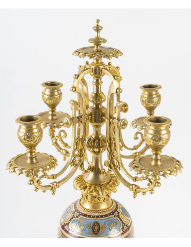 Importante par de candelabros em...