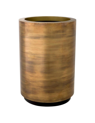 Round planter, high model, patinated...
