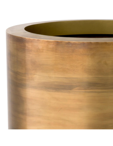 Round planter, high model, patinated...