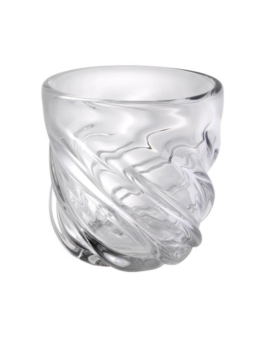 Hand-blown glass vase, transparent,...