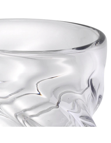 Hand-blown glass vase, transparent,...