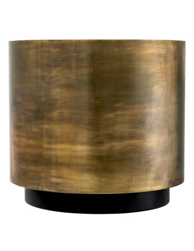Round planter, patinated brass...