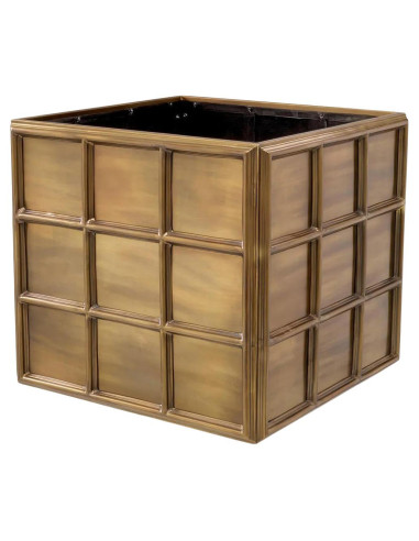 Medium-sized planter, vintage brass...