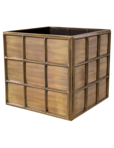 Large planter with antique brass...