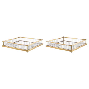 Pair of square trays in...