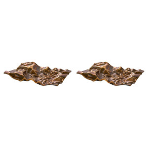 Pair of trays and bowls in...