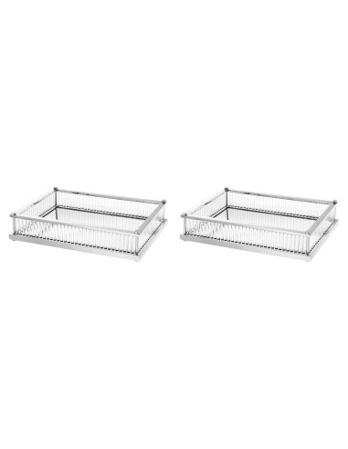 Pair of rectangular trays,...
