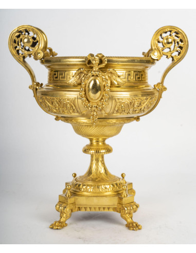 A 19th century gilt bronze bowl and...