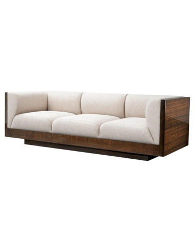 Modern sofa, gloss eucalyptus veneer,...