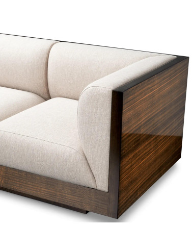 Modern sofa, high-gloss eucalyptus...