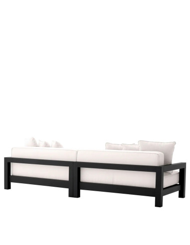Modern outdoor sofa, black finish,...
