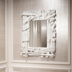 Design mirror, matt white,... 2