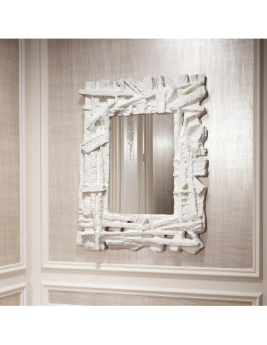 Design mirror, matt white,...