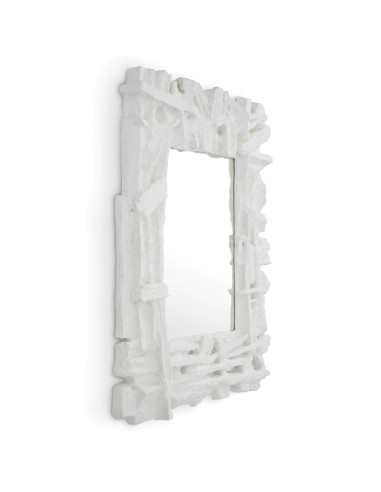Design mirror, matt white,...