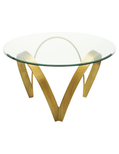 Dining table, vintage brass finish,...