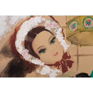 Aquarelle, schöne epoque, 1900-1920, signiert renée michèle, paris 2