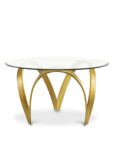 Mesa de comedor, acabado latón...