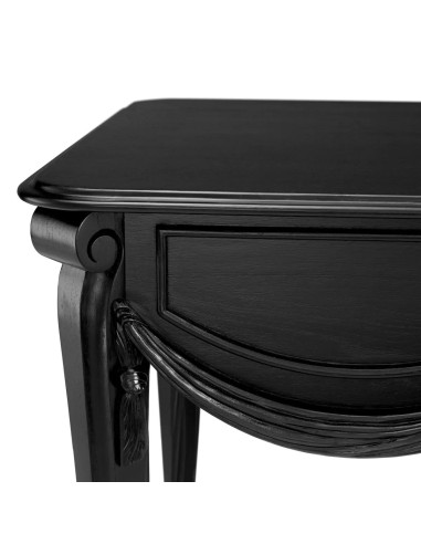 Classic desk, black lacquered wood,...