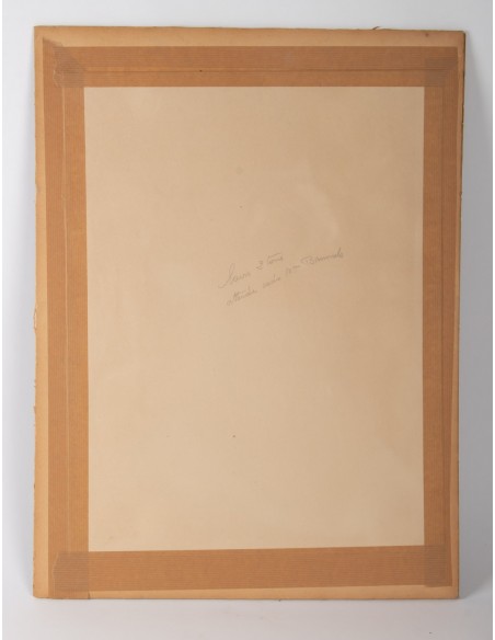 A quarelle, autiful epoque,1900-1920年,签名