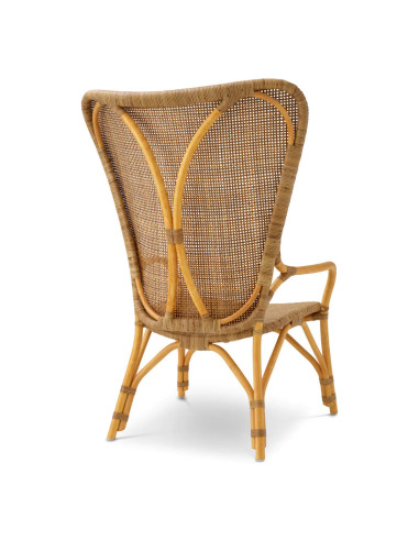 Paire de chaises, fauteuils en rotin,...