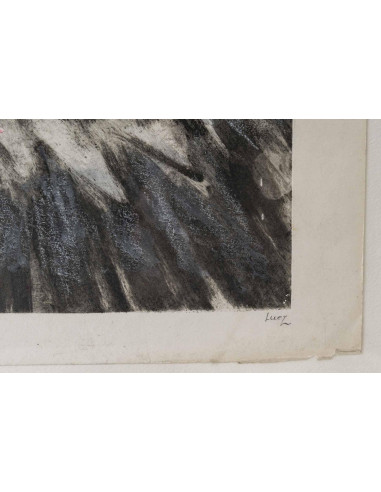 雕刻、石版画、E.A，作者 Evelyne Luez，20 世纪。