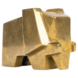 Escultura em bronze de um...