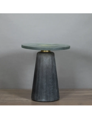 Coffee table in sandblasted glass, in...
