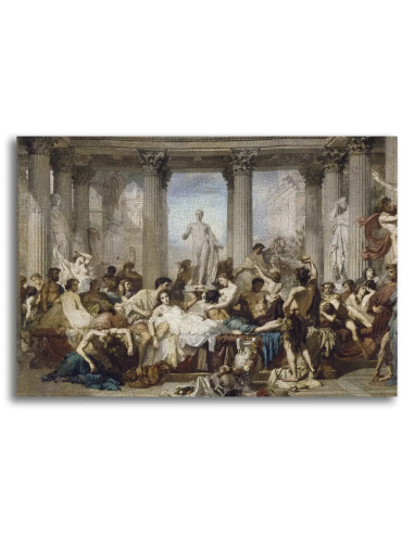 画家托马斯-库杜尔的画作《颓废时期的罗马人》复制品