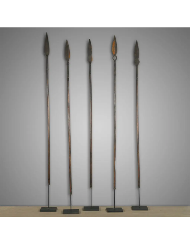 喀麦隆部落的传统黑铁长矛（Tikar spear）。