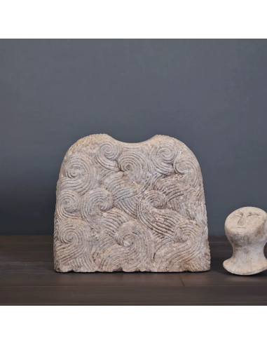 Bacterial idol in sandstone, symbolic...