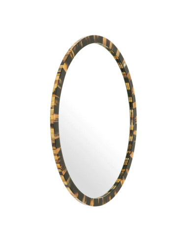 Miroir, corne naturelle.